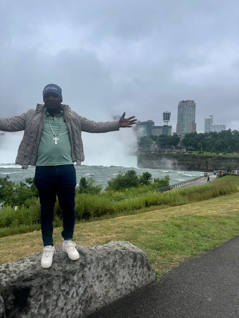 H-2B hospitality worker exploring Niagara Falls during their seasonal work experience in the USA.