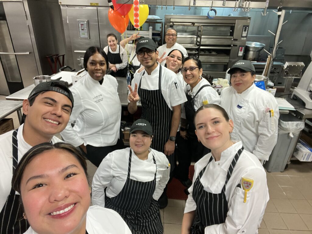 Hospitality participants working together during their international program in the USA.