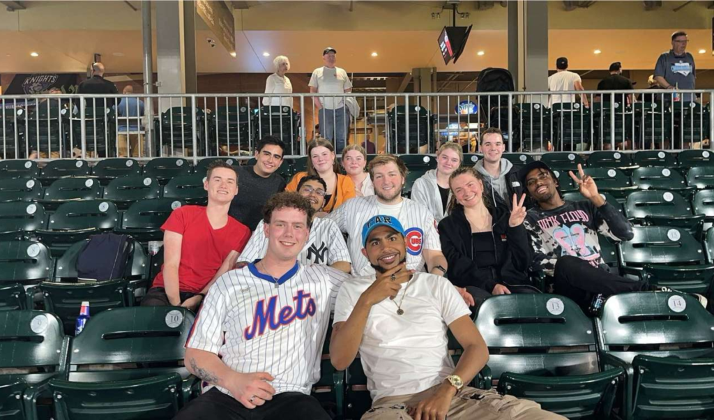 International hospitality participants enjoying their free time together in the USA.